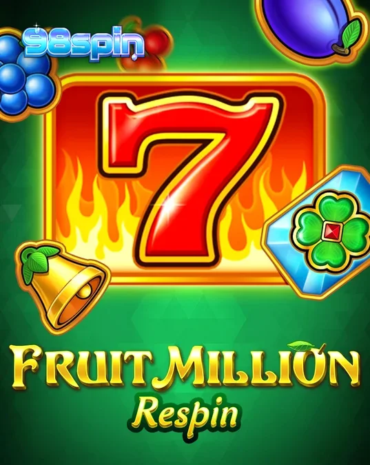 Tampilan visual slot Fruit Million Respin dengan simbol buah klasik dan latar belakang modern.