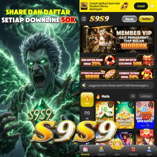 S9S9 Bonus Member Baru 100%